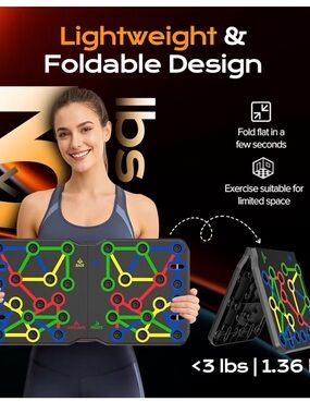 Foldable Resistance Push-Up Board for home gym